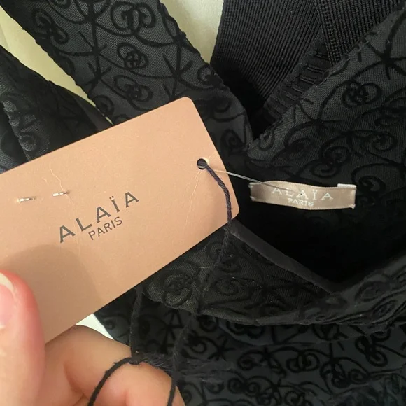 Alaïa black ball gown with velvet detail size 38 - Picture 2 of 11